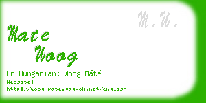 mate woog business card