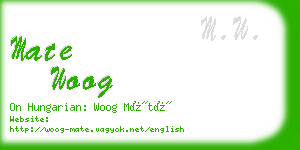 mate woog business card